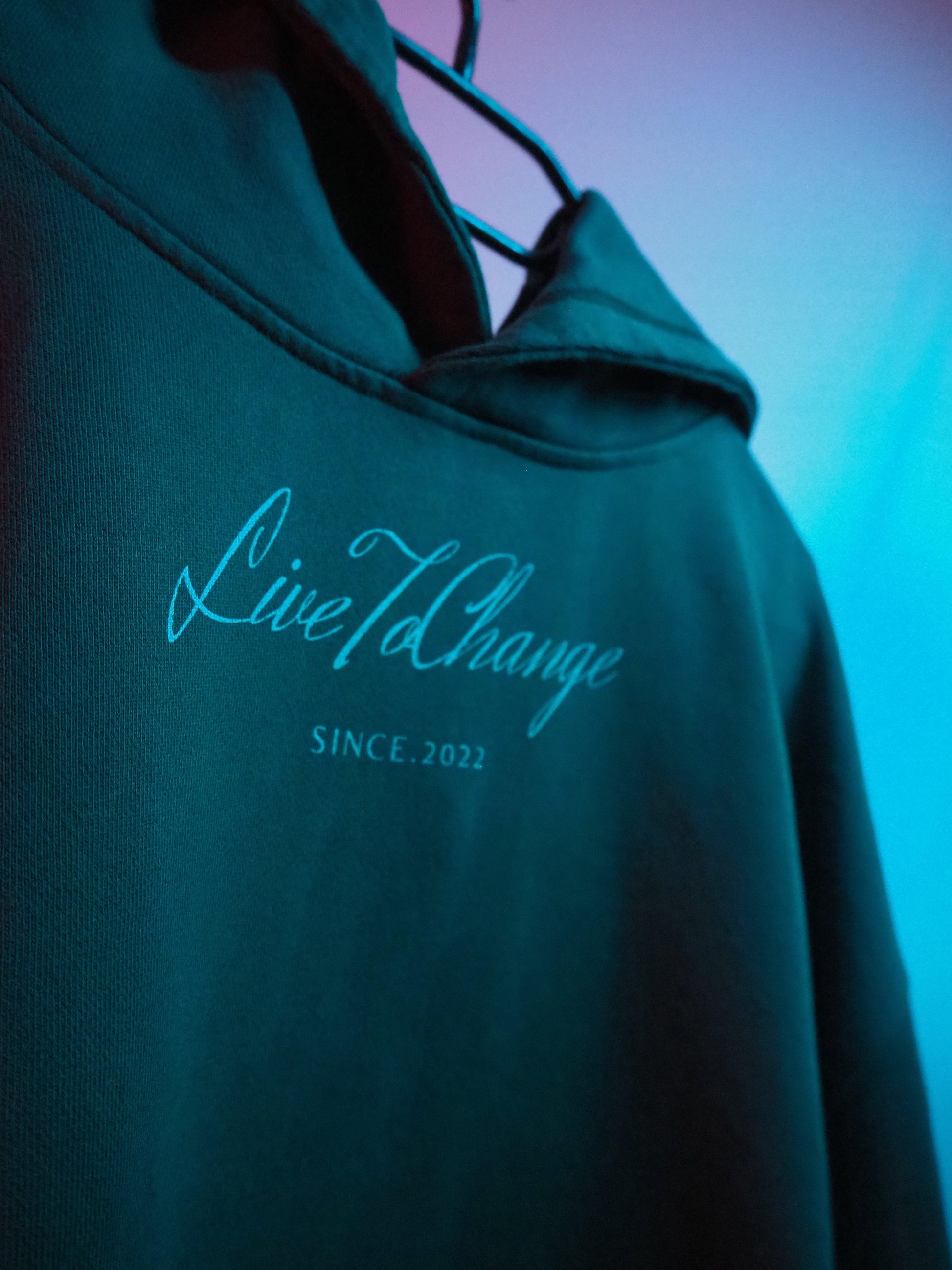 Oversized LiveToChange green Hoodie - Premium Hoodie from LTC-Clothes - Just €43.50! Shop now at LTC-Clothes