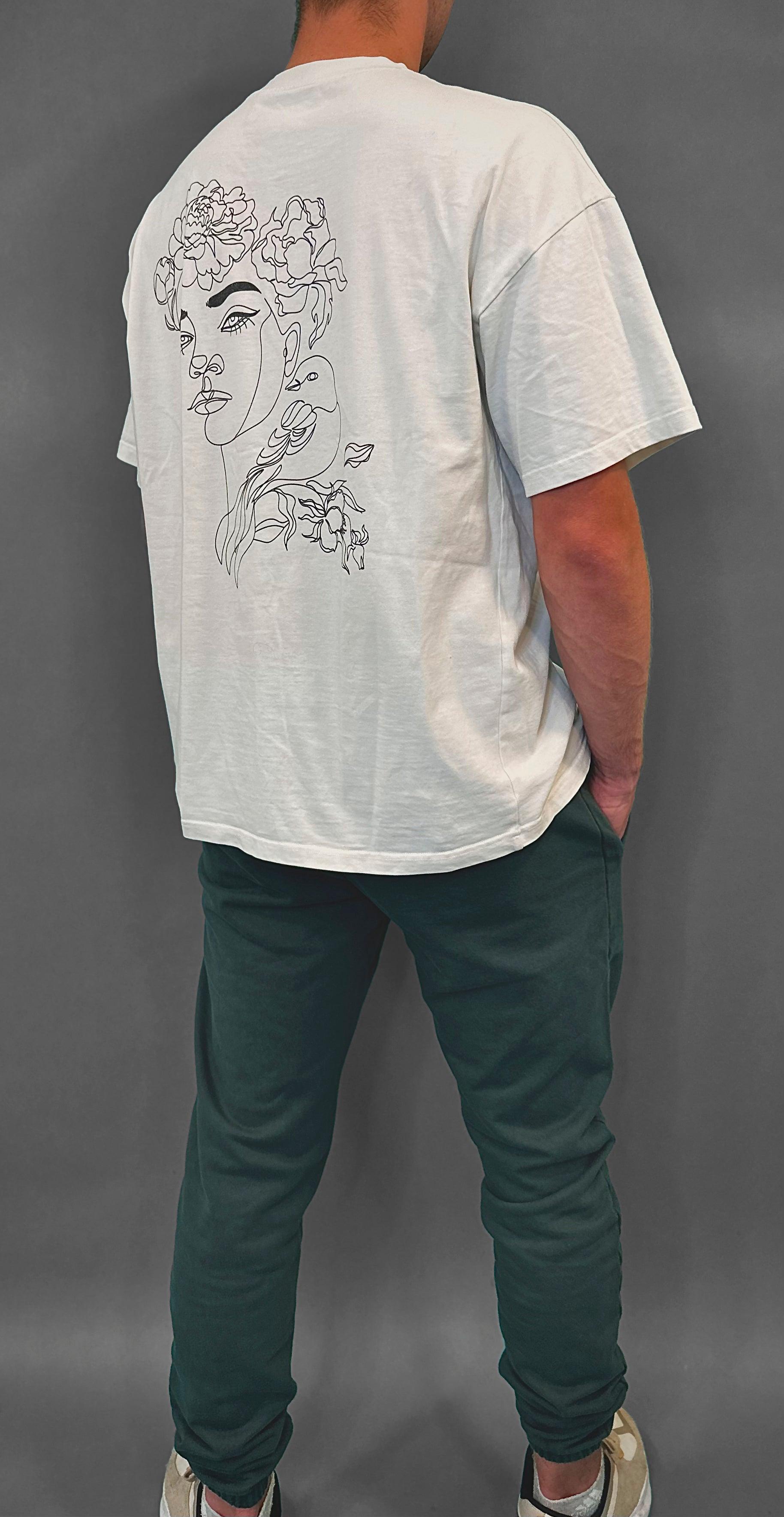 Oversized LiveToChange Vintage White T-Shirt - Premium T-Shirt from LTC-Clothes - Just €24.50! Shop now at LTC-Clothes