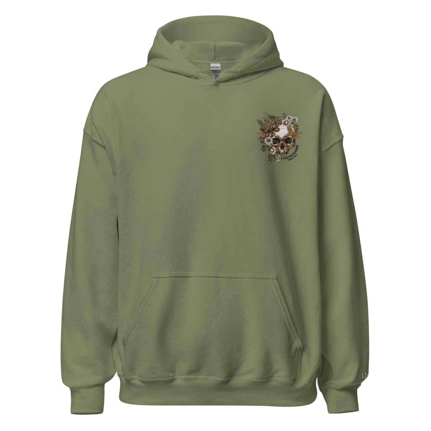 Totenkopf Hoodie mit schwarzer Logo Naht - Premium  from LTC-Clothes - Just €49.90! Shop now at LTC-Clothes